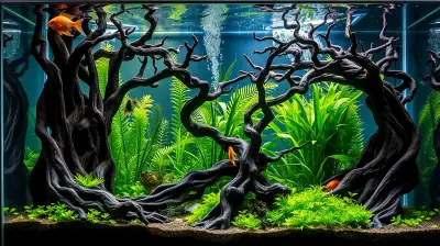 Mangroven Wurzeln im Aquarium