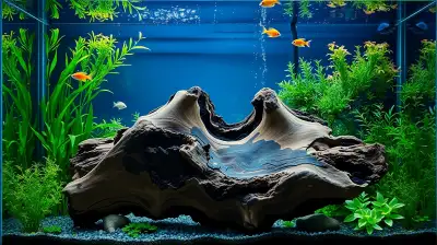 Naturgetreue Holz Deko im Aquarium