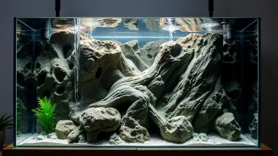 Rückwand mit Strömungsoptimierung im Aquarium