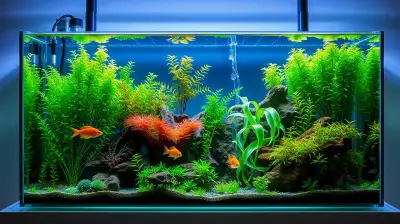 Künstliche Wasserpflanzen im Aquarium