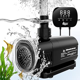 AQQA Wasserpumpe Tauchpumpe, 3000L/H Ultra-leise Aquarium Pumpe für Aquarium Teich Brunnen Garte…