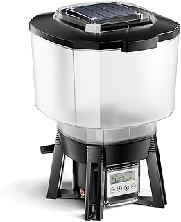 SunSun CFF-206 solarbetriebener Fischfutter Automat, programmierbarer Futterspender mit 6 Liter B…