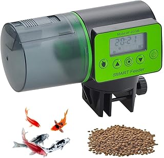 Podazz Futterautomat Aquarium, Fischfutterspender mit Timer Futterspender für Aquarien, 200ML Gr…