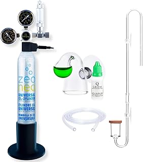 Q-Grow CO2 Anlage Aquarium Komplettset – einfach und universell – Inkl. transparentem Diffusor,…