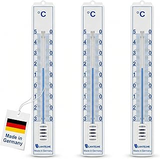 Lantelme 3 Stück Außenthermometer Set Temperatur + – 50°C 17cm länge | Wetterfest Analog Ther…