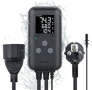 Digitaler Temperaturregler Wasserdichter Panel-Thermostat für Gewächshaus, Aquarium, Inkubator,…