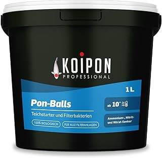 KOIPON Pon-Balls 1L Filterstarter | Nitrifizierende Bakterien & Mikroorganismen | Teichstarter | …