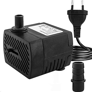 Mini Wasserpumpen(350L/H, 5W), Ultra Leise Aquarium pumpe mit hohem Hub, brunnenpumpe mit 1,5 m N…