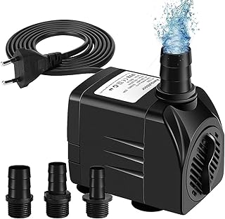 Wasserpumpe Tauchpumpe, 1800L/H Aquariumpump für Teich Brunnen Aquarium Garten, Submersible Pump…