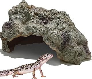Reptilienversteck Höhle Versteck Terrarium Habitat Dekor Höhle Ornament für kleine Eidechsen S…