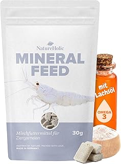 NatureHolic – Garnelenfutter Mineralfeed I Mineralfutter für Garnelen, Krebse und Krabben I Made…