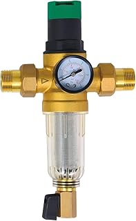 Druckminderer Wasser mit Manometer und Messgerät, Wasserdruckminderer 1 Zoll Wasserdruckregler m…