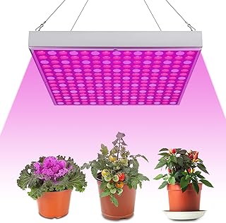 15W LED Pflanzenlampe, Quadrat Vollspektrum Grow Lampe mit 225 LEDs (Pflanzenlicht), Ideal für I…