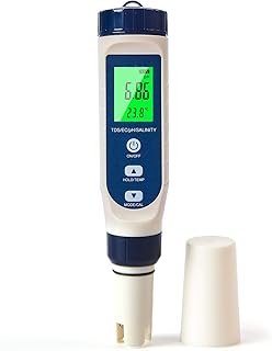Pious PH Messgerät Wasser, Ph/Salzgehalt/ec/tds/Temperatur-Multifunktions-Ph-Messgerät, Automat…