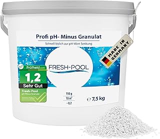 Fresh-Pool Profi pH- Minus Granulat 7,5 kg – ph-Minus für Pool | ph Senker Pool Granulat | ph Mi…