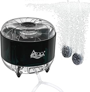 AQQA Aquarium Luftpumpe, Leistungsstarke Sauerstoffpumpe Aquarium, Ultra-leiser Aquarium Sauersto…