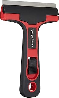 Amazon Basics Glas- und Fliesenschaber mit weichem Griff, 10.16 cm