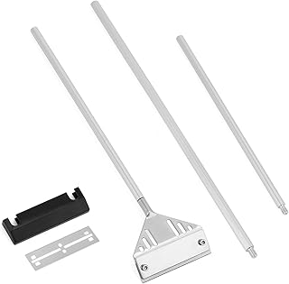 QWORK® 75 cm/29.5″ Edelstahl Algenschaber Aquarium Scheibenreiniger mit 10 Klingen, Aquarium Rei…