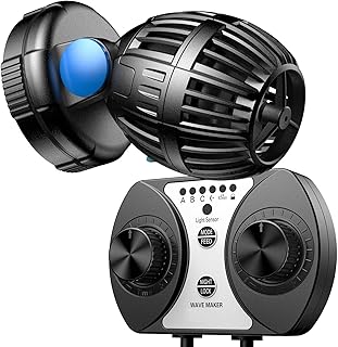 SunSun CW-110 Strömungspumpe 500-4000 l/h 10 W Aquarium Pumpe mit einstellbarer Wellenform, Well…