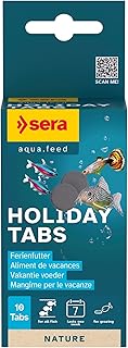 sera Holiday Tabs Ferienfutter für alle Zierfische | 10 Stück Futtertabletten für Urlaub | Pro…
