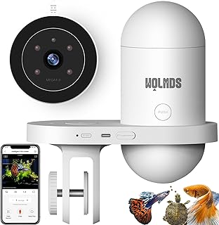 Futterautomat Aquarium mit Kamera, 2.4/5G WLAN App-Steuerung SmartFeeder, 230ML Automatisierter F…