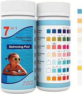 7-in-1 Pool Teststreifen für pH und Chlor& Cyanursäure –Präzise Wassertester für Pool & Whi…