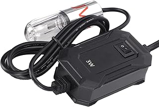 Qcwwy Aquarium-Reinigungslicht, 220 V (EU-Stecker 3 W), UV-Lichtlampe, Mini-UV-Desinfektionsmitte…