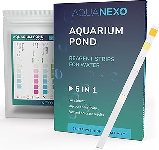 25x oder 100x Wassertest Aquarium 5in1, Aquarium Teststreifen, Aquarium Zubehör, Wasseranalyse b…