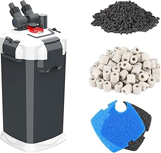 fishkeeper Leiser External Aquarium Filter, Einstellbar 3 Stufiger Aquarium Außenfilter, Leistun…
