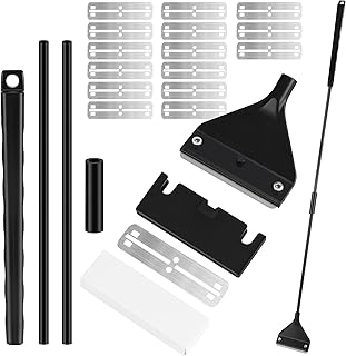 JSMTKJ Aquarium Reinigungswerkzeug Set, Aquarium Scheibenreiniger mit 62 cm Stange Abnehmbare, 15…