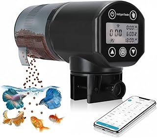 Podazz Futterautomat für Aquarium, 2,4G WiFi Fischfütterer Feuchtigkeitsbeständiger automatisc…