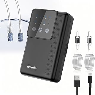 Luftpumpe Aquarium, Sauerstoffpumpe Aufladbar mit 2200 mAh oder 4400 mAh Akku für Outdoor Angeln…