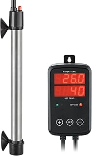 Titan Aquarium Heizung 500W, Tauchbare Aquarium Heizstab mit LED-Digitaler Temperaturregler, 0℃…