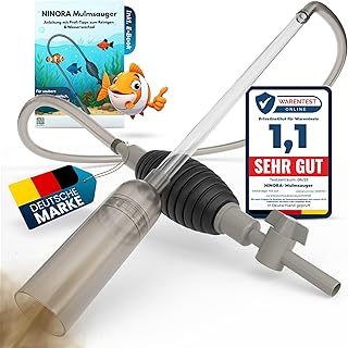 Mulmsauger Aquarium – Kiesreiniger, Bodenreiniger & Wasserwechsel mit Pumpe und Schlauchventil …