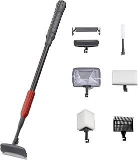 boxtech Aquarium Reinigungswerkzeuge, Fish Tank Reiniger Set 6 in 1 mit Algenschaber, Glasschwamm…