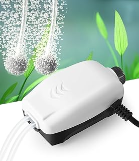 FEDOUR 2W 2,5W Nano Whisper Aquarium Luftpumpe, 1 Ausgänge-168LPH 2 Ausgänge-264LPH Leiser Eins…