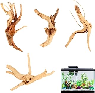 Moorkienwurzel Aquarium 4 Stück Treibholz Deko Aquarium Wurzel 12–20CM