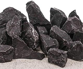 AquaOne Aquarium Steine Schwarzer Felsen I Natursteine Gr.XXXL 1 Stück 9-15kg pro Stein I Aquasc…