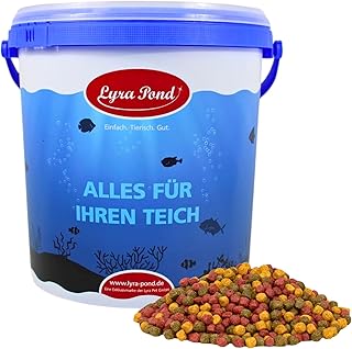 Lyra Pond® 10 L (3,7 kg) Pond Allround Koi Mix Fischfutter Teichfutter in Eimer | Artgerechte Zu…