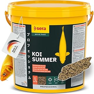 sera Koi Professional Summer 21 L (7 kg) | Energiereiches Fischfutter für aktive Fische im Somme…