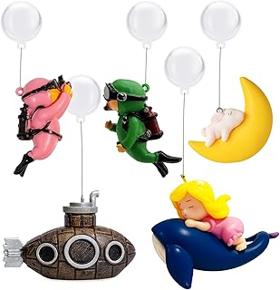 Aquarium Deko, 5 Stück Schwimmende Aquarium Zubehör Set, Taucher Und Meerestiere, Für Zuhause …