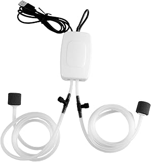 USB Aquarium Luftpumpe mit Doppel-Luftstein – Mini Sauerstoffpumpe 1W Energiesparend, Tragbar m…