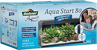 Dehner Aqua Aquarium Starterset 80, ca. 81 x 36 x 45 cm, inkl. Futter und Pflegeprodukten