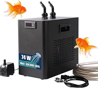 160L Wasserkühler Aquarium 74W Aquarium Kühler,Kühlsysteme für Fischbecken Aquaponic Garnelen…
