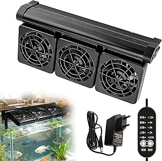 PORFOYO Aquarium Lüfter, Aquarium Kühler, 5 Einstellbarer Geschwindigkeit Aquariums Wasserkühl…