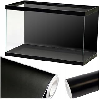 Hintergrunddekor Aquarium Rückwand Schwarz 100×50 cm – selbstklebende Folie, wasserfest und la…