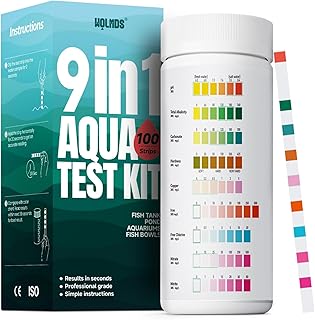 Aquarium Teststreifen – 9-in-1 Wassertestkoffer: Schnell & Präzise Wassertests für Süß- und S…