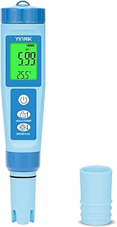 pH Messgerät Wasser, pH EC Messgerät Grow, TDS-Tester für Trinkwasser, YINMIK pH EC Messgerät…