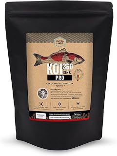 Koi360 Pro Sink 1,2kg | Sinkendes Herbst-Koifutter | Hochverdaulich mit Wheat Germ, Spirulina & B…