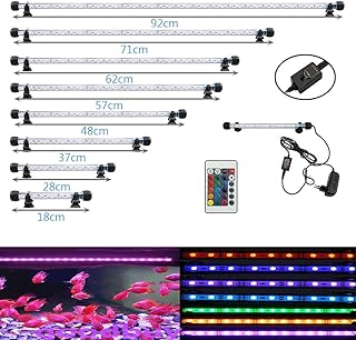 VARMHUS 18-92cm LED Aquarium-Licht Unterwasser BeleuchtungAufsatzleuchte IP68 Abdeckung Wasserdic…